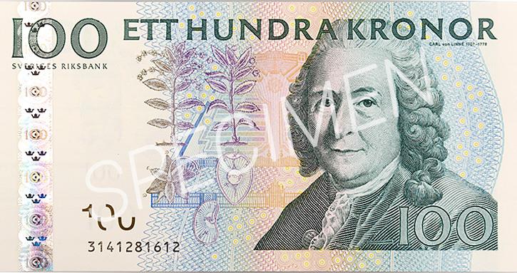 100 kr - Carl von Linné