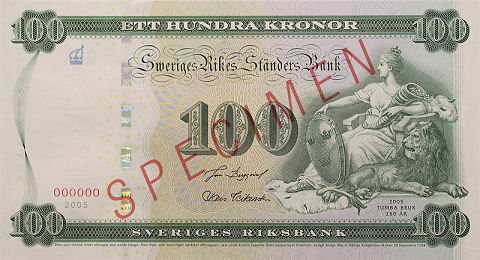 100 kr - Jubileumssedel Tumba bruk 2005