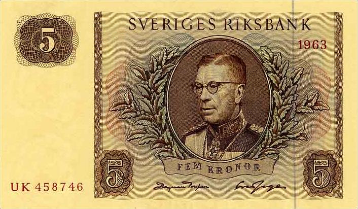 10 kr - Gustav VI Adolf