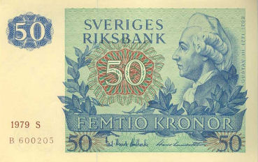 50 kr - Gustav III / Carl von Linné