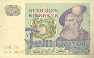 5 kr - Gustav Vasa